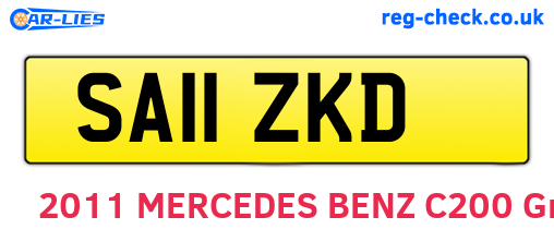 SA11ZKD are the vehicle registration plates.