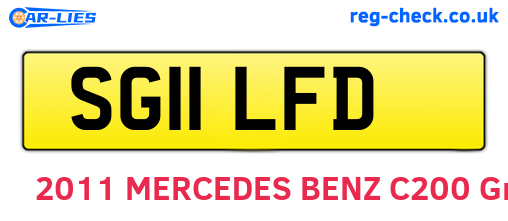 SG11LFD are the vehicle registration plates.