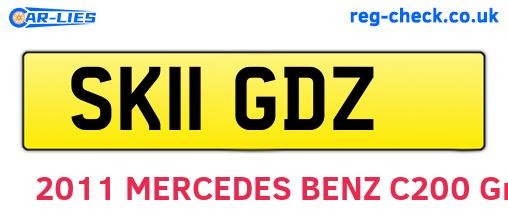 SK11GDZ are the vehicle registration plates.