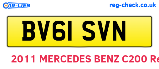 BV61SVN are the vehicle registration plates.