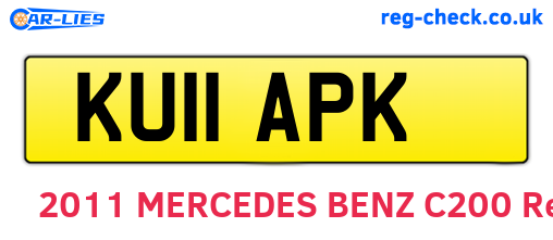 KU11APK are the vehicle registration plates.