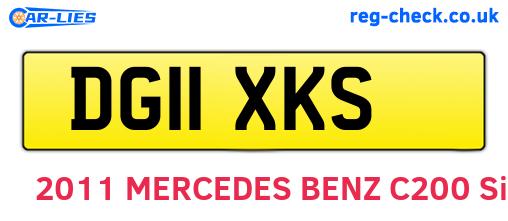 DG11XKS are the vehicle registration plates.