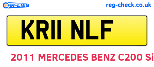 KR11NLF are the vehicle registration plates.