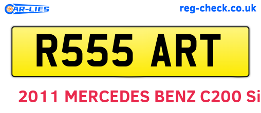 R555ART are the vehicle registration plates.