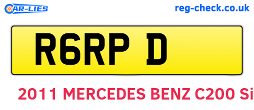 R6RPD are the vehicle registration plates.