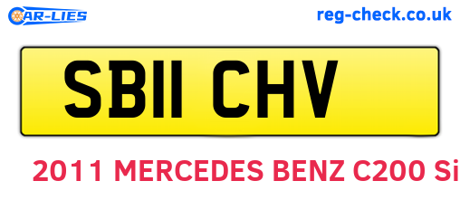 SB11CHV are the vehicle registration plates.