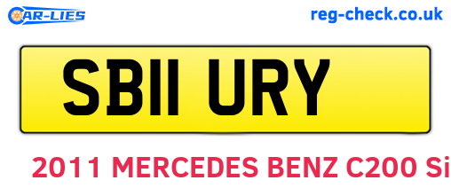 SB11URY are the vehicle registration plates.