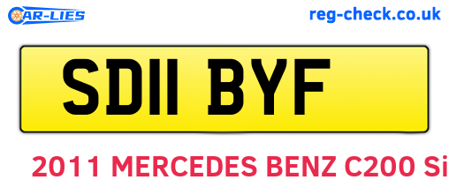 SD11BYF are the vehicle registration plates.