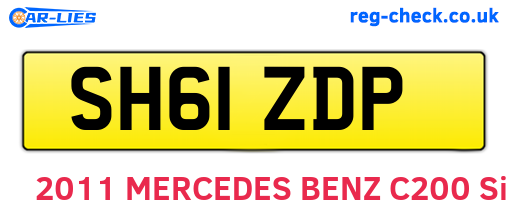 SH61ZDP are the vehicle registration plates.