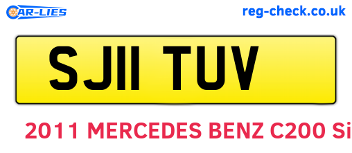 SJ11TUV are the vehicle registration plates.
