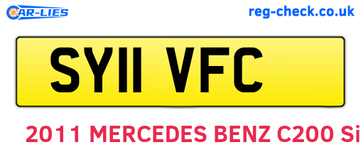 SY11VFC are the vehicle registration plates.