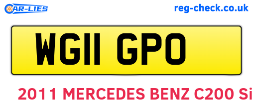 WG11GPO are the vehicle registration plates.