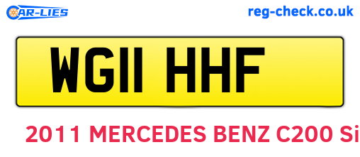 WG11HHF are the vehicle registration plates.