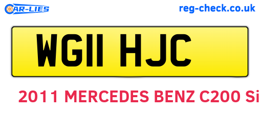 WG11HJC are the vehicle registration plates.
