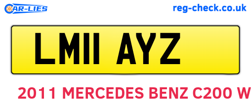 LM11AYZ are the vehicle registration plates.