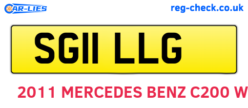 SG11LLG are the vehicle registration plates.