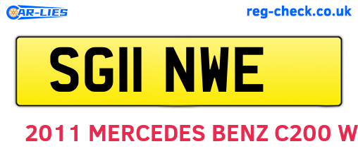 SG11NWE are the vehicle registration plates.