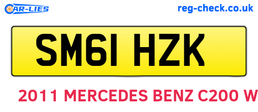 SM61HZK are the vehicle registration plates.