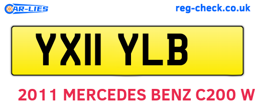 YX11YLB are the vehicle registration plates.