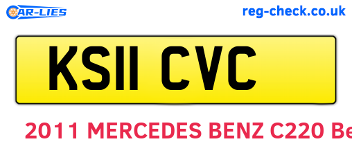 KS11CVC are the vehicle registration plates.