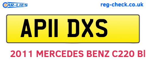 AP11DXS are the vehicle registration plates.