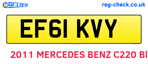 EF61KVY are the vehicle registration plates.