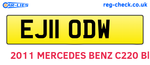 EJ11ODW are the vehicle registration plates.