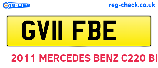 GV11FBE are the vehicle registration plates.