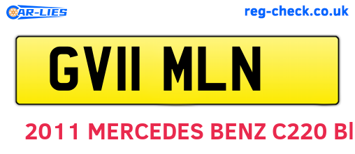 GV11MLN are the vehicle registration plates.