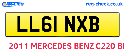 LL61NXB are the vehicle registration plates.