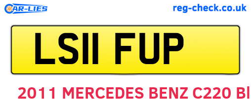 LS11FUP are the vehicle registration plates.