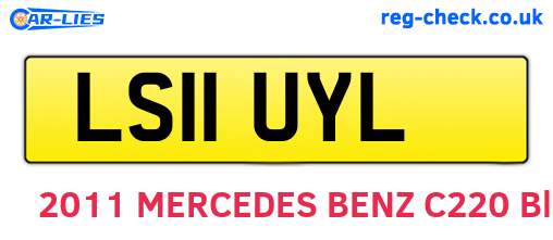 LS11UYL are the vehicle registration plates.