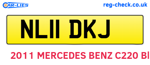 NL11DKJ are the vehicle registration plates.