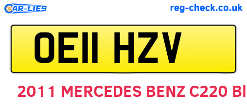 OE11HZV are the vehicle registration plates.