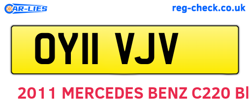 OY11VJV are the vehicle registration plates.