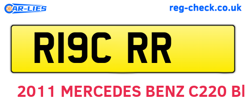 R19CRR are the vehicle registration plates.