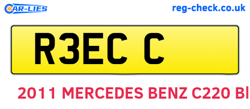 R3ECC are the vehicle registration plates.
