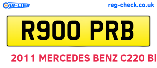 R900PRB are the vehicle registration plates.