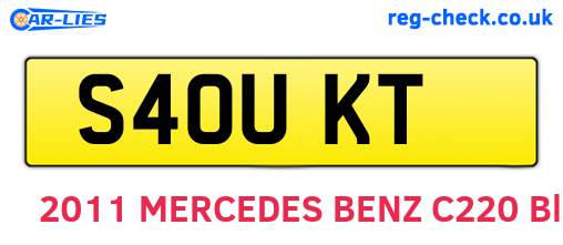 S40UKT are the vehicle registration plates.