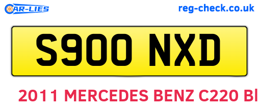 S900NXD are the vehicle registration plates.