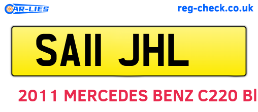 SA11JHL are the vehicle registration plates.