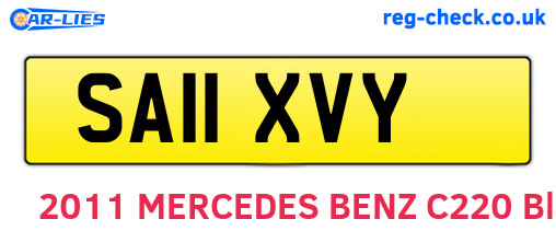 SA11XVY are the vehicle registration plates.