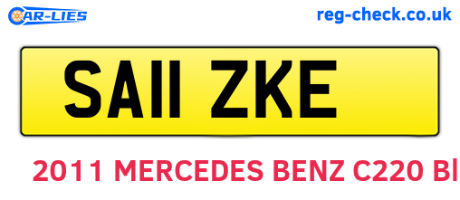 SA11ZKE are the vehicle registration plates.