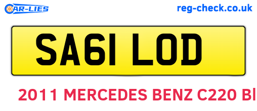 SA61LOD are the vehicle registration plates.