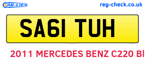 SA61TUH are the vehicle registration plates.
