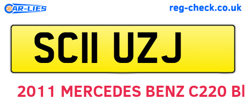 SC11UZJ are the vehicle registration plates.