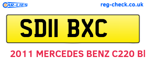 SD11BXC are the vehicle registration plates.