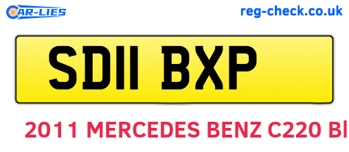SD11BXP are the vehicle registration plates.