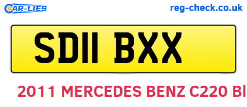SD11BXX are the vehicle registration plates.