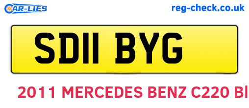SD11BYG are the vehicle registration plates.